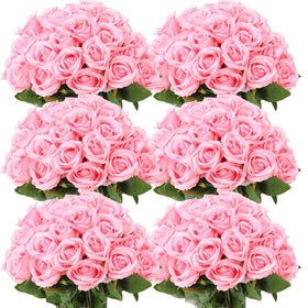 Jexine 50pcs roses bulk: pink blooms for DIY centerpieces