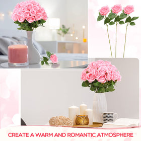 Jexine durable silk roses: colorfast and low maintenance