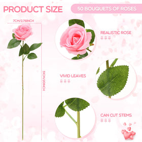 Jexine long-stem roses 20 inches: bendable stems for bouquets