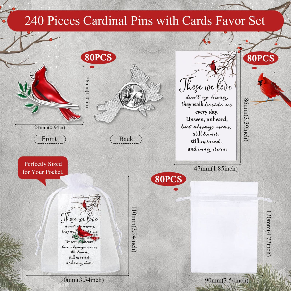Jexine memorial cards with inspirational poems to share comforting messages.
