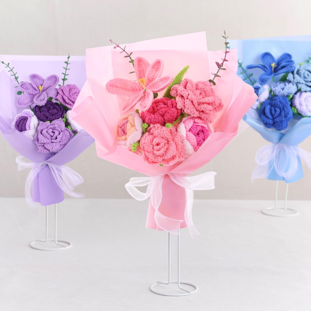 Jeymoro crochet bouquet with ambient lighting for atmosphere