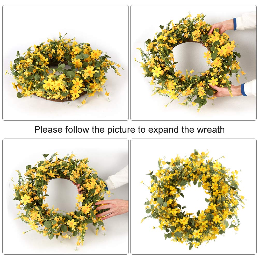 J'FLORU wreath ideal for Easter celebrations and festive door displays.