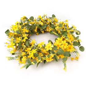 J'FLORU wreath showcases jasmine and lavender accents for a soft floral look.