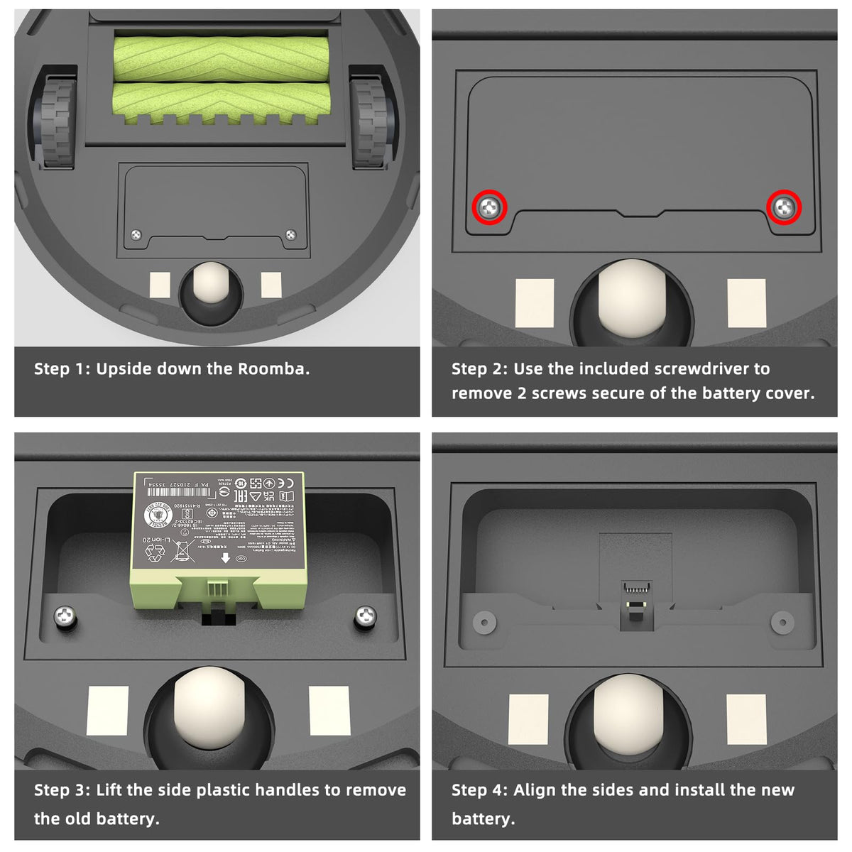 JGTM ABL-D1 compatibility chart confirms broad Roomba model support