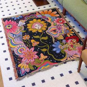 Packed hippie throw ready for gifting or travel
