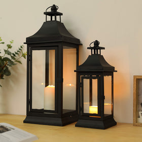 JHY DESIGN vintage candle lantern small nested inside a larger lantern for versatile display.