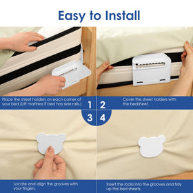 Jiaao bed sheet holders durable-abs-material close-up highlights lasting strength.