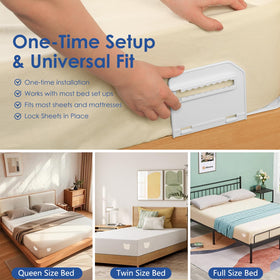 Jiaao bed sheet holders wrinkle-free-sheets demonstrate smooth sheets.