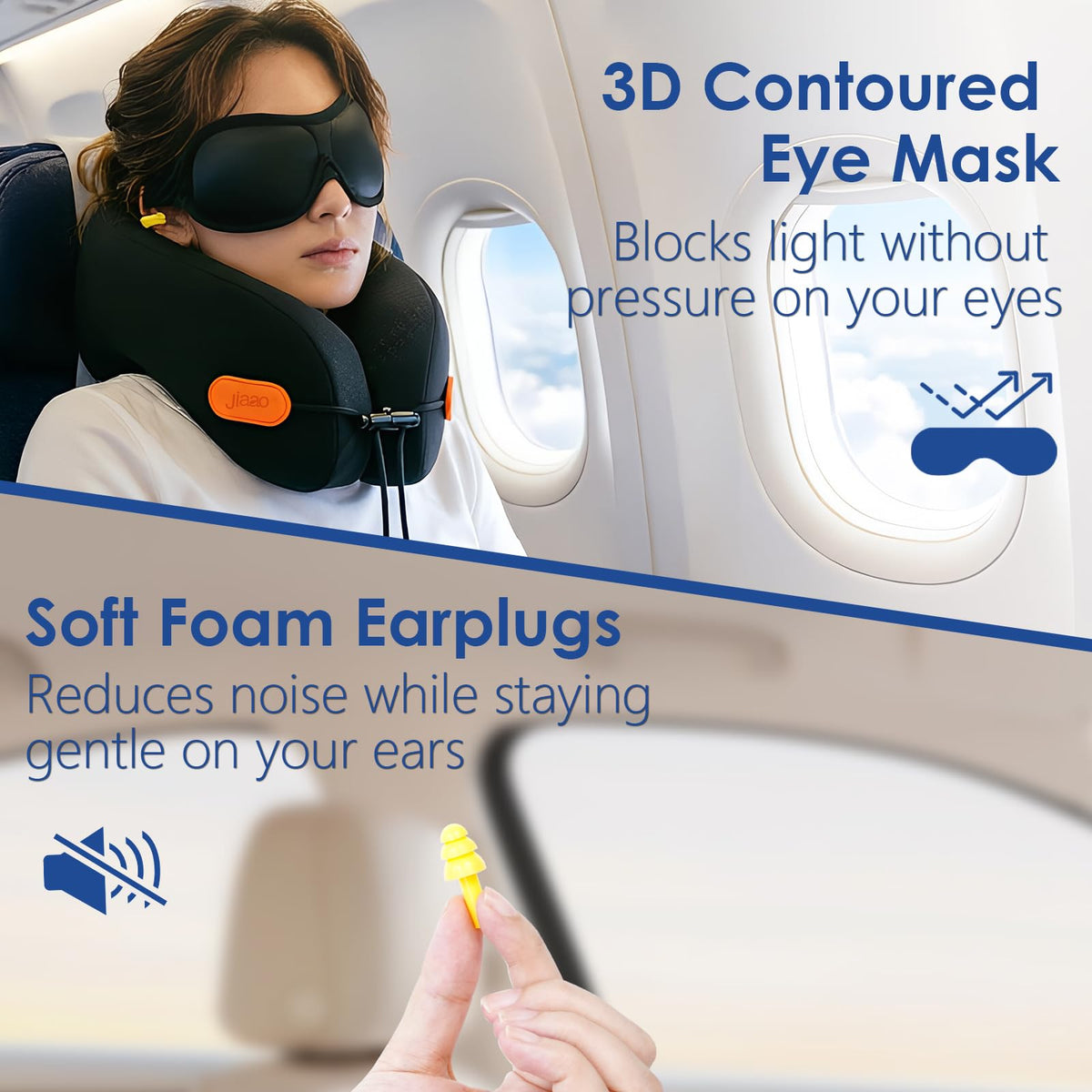 jiaao earplugs premium foam reduce noise for peaceful naps on trains or buses