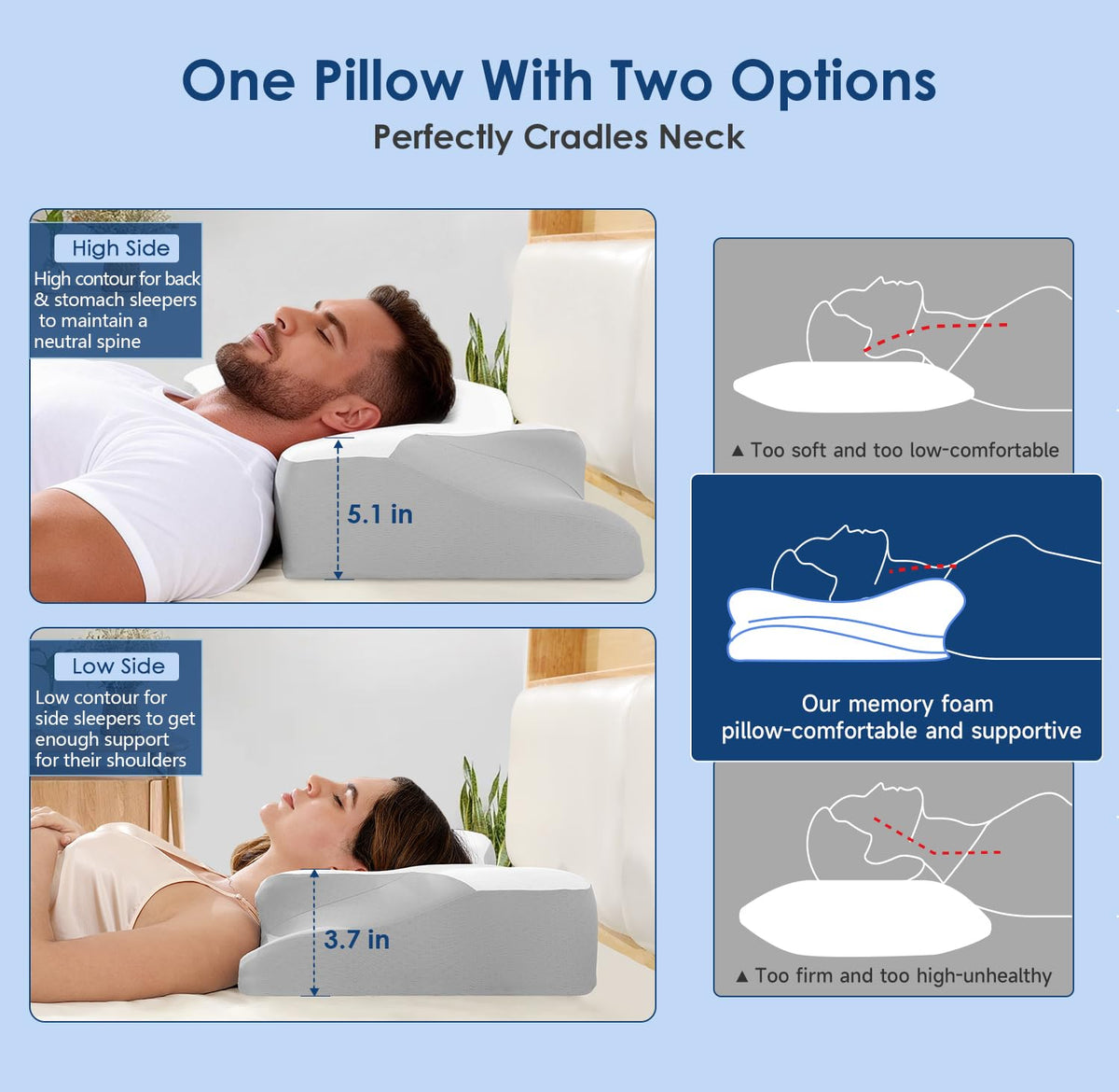 Jiaao gift-ready pillow for improved sleep and well-being