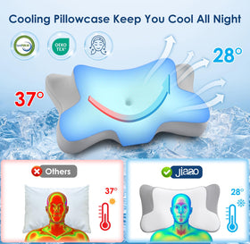 Jiaao pillow cover with cooling breathable fabric helps regulate temperature