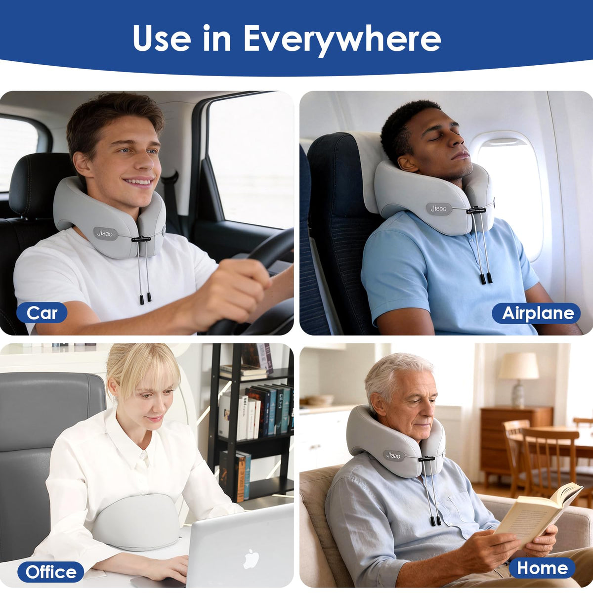 Jiaao compact travel pillow designed for portability and everyday travel comfort.