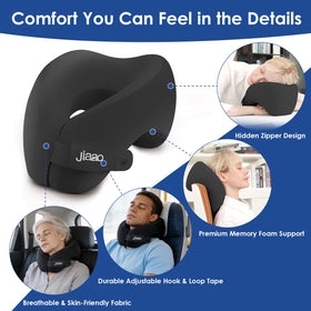 Jiaao travel pillow ideal for plane, car, and train use