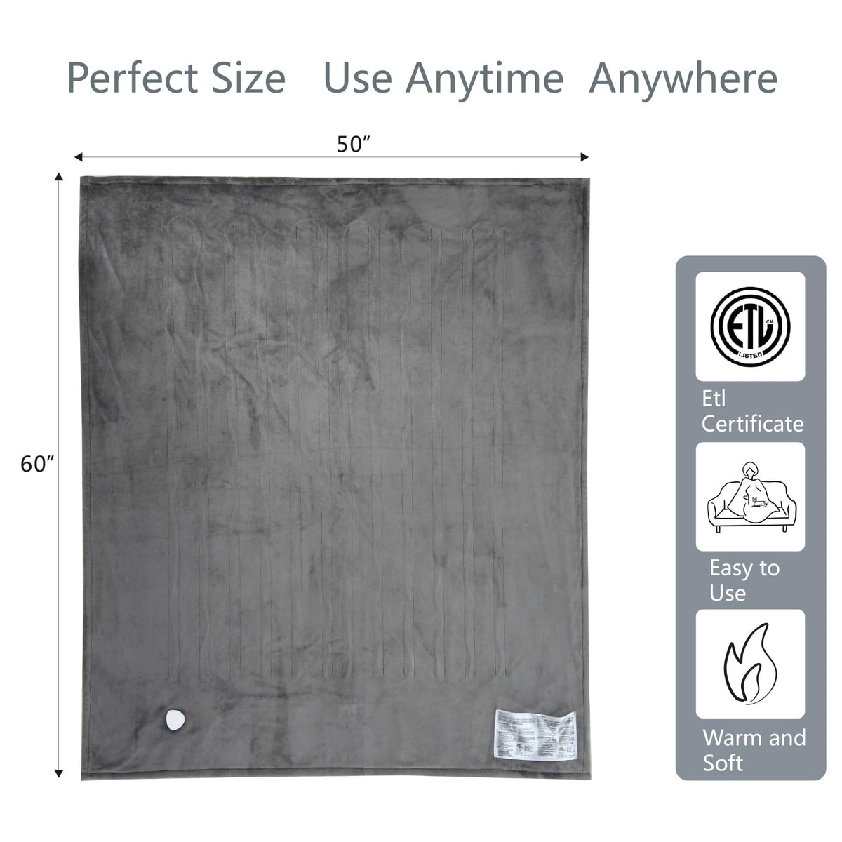 JIAMEIDING heated blanket throw outdoors camping use for portable warmth