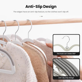 Jiang&Rong heavy-duty plastic hanger holds up to 11 pounds per unit.