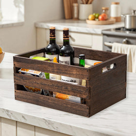 JIANGRENMU farmhouse-decor crate in white finish for bright storage.