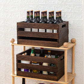 JIANGRENMU multipurpose wood crate ideal for books or decor.