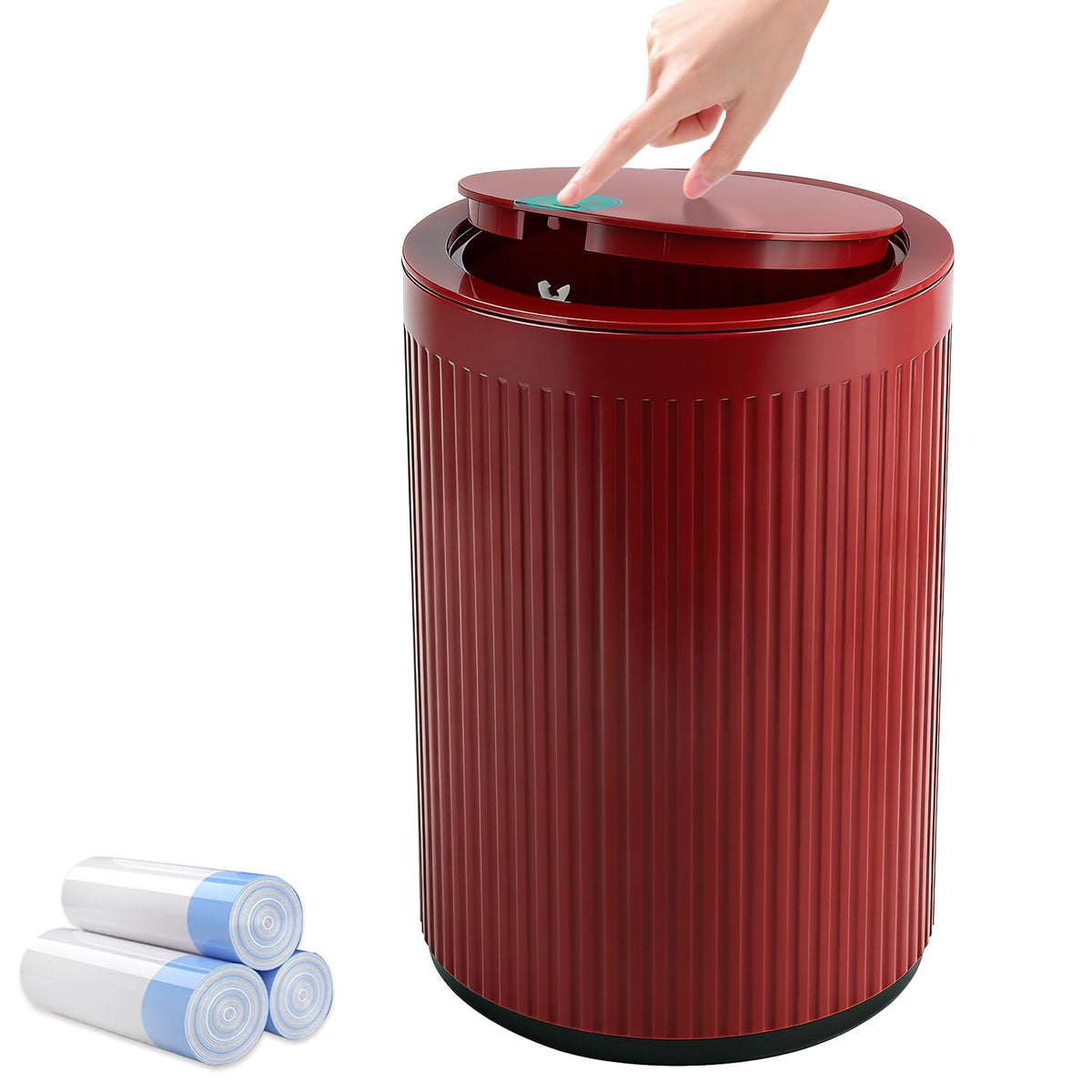 JiatuA 2.1 gallon trash bin with lid for easy waste disposal.