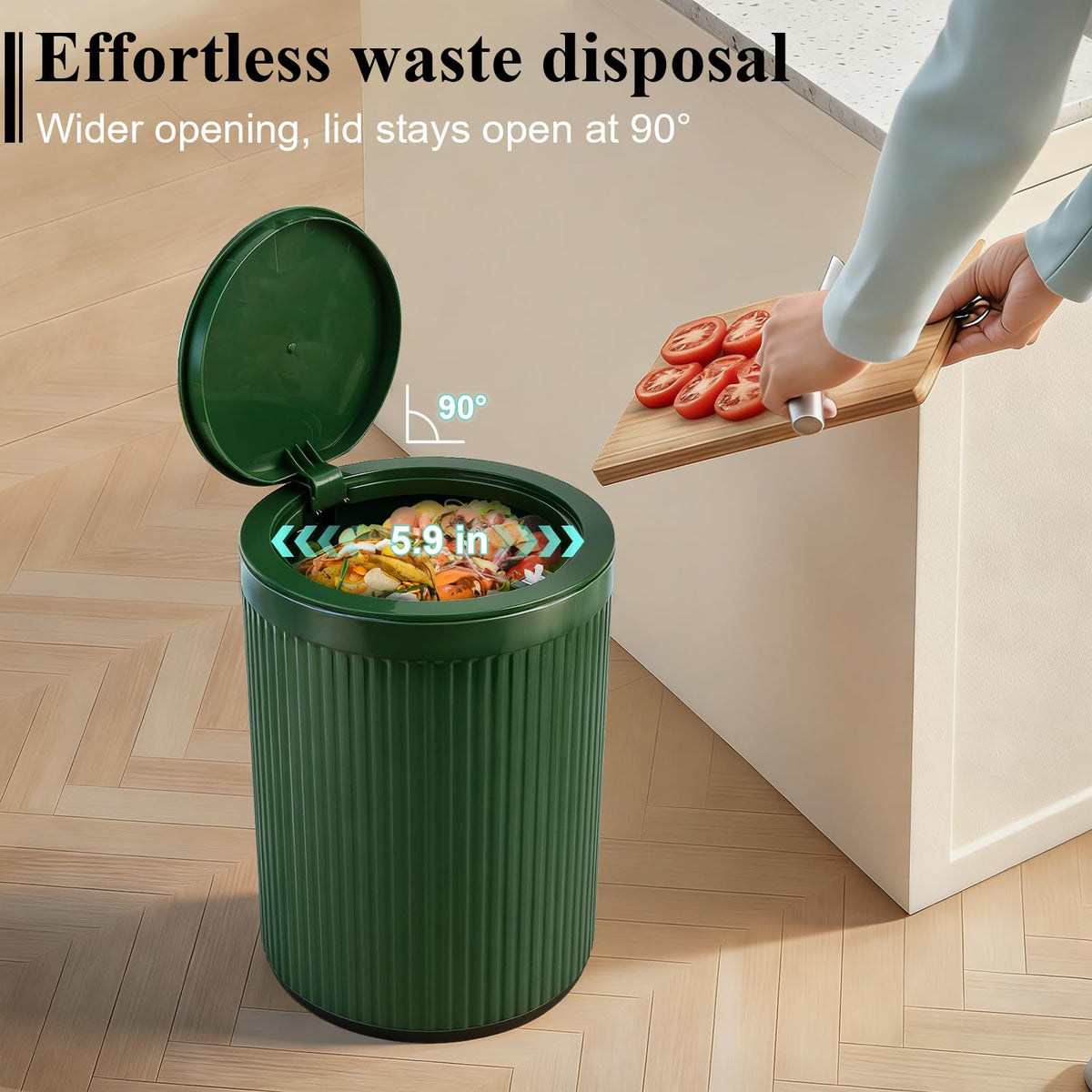JiatuA 2.1 gallon trash bin suitable for kitchen and office