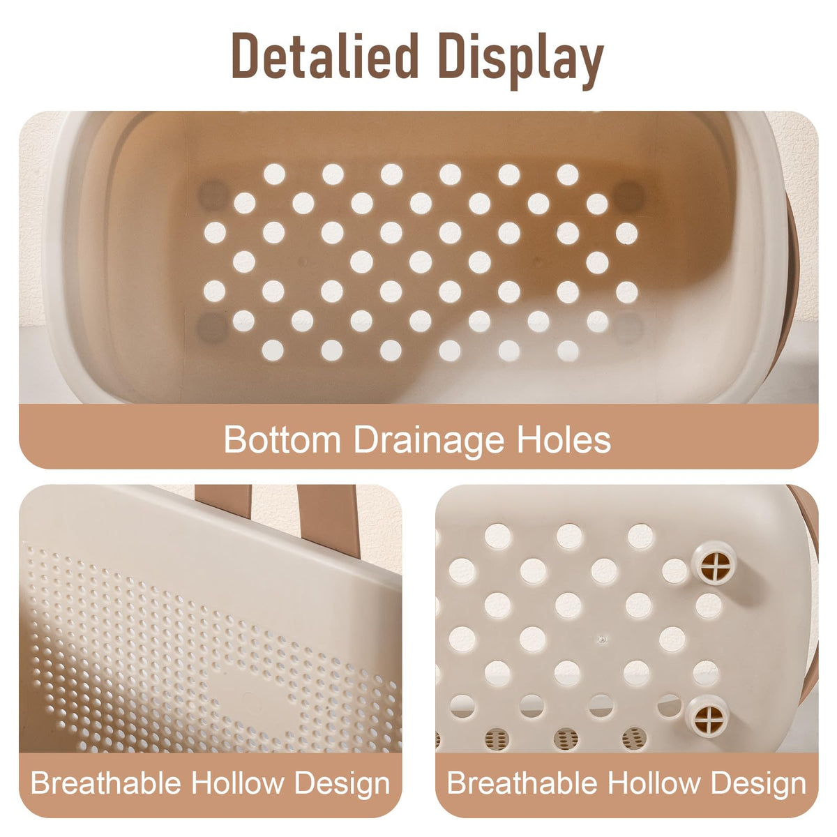 JiatuA sturdy PP material basket resists wear for everyday use.