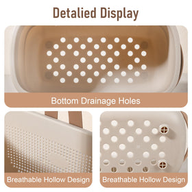 JiatuA sturdy PP material basket resists wear for everyday use.