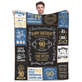 Jieoyfyug 90th blanket, 50x60, soft and cozy for couch snuggling