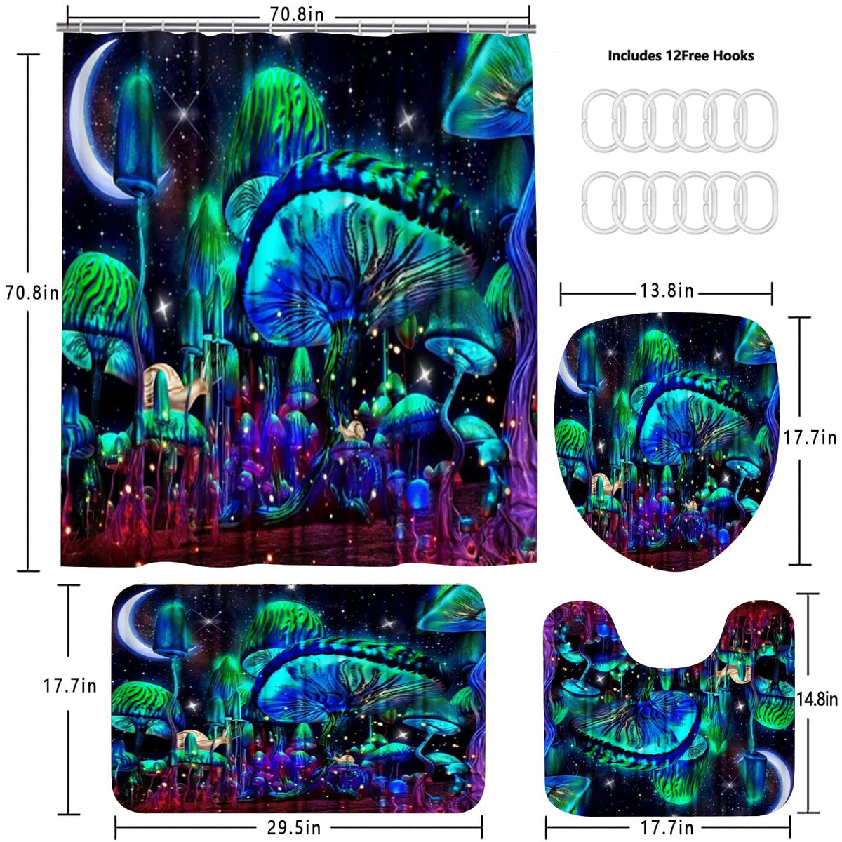Jieprom moon and stars pattern brightens bathroom ambiance.
