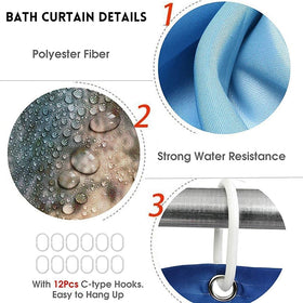 Moon and stars pattern shower curtain brightens any bathroom ambiance.