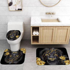 Jieprom non-slip bath mat detail shows skid-resistant backing.