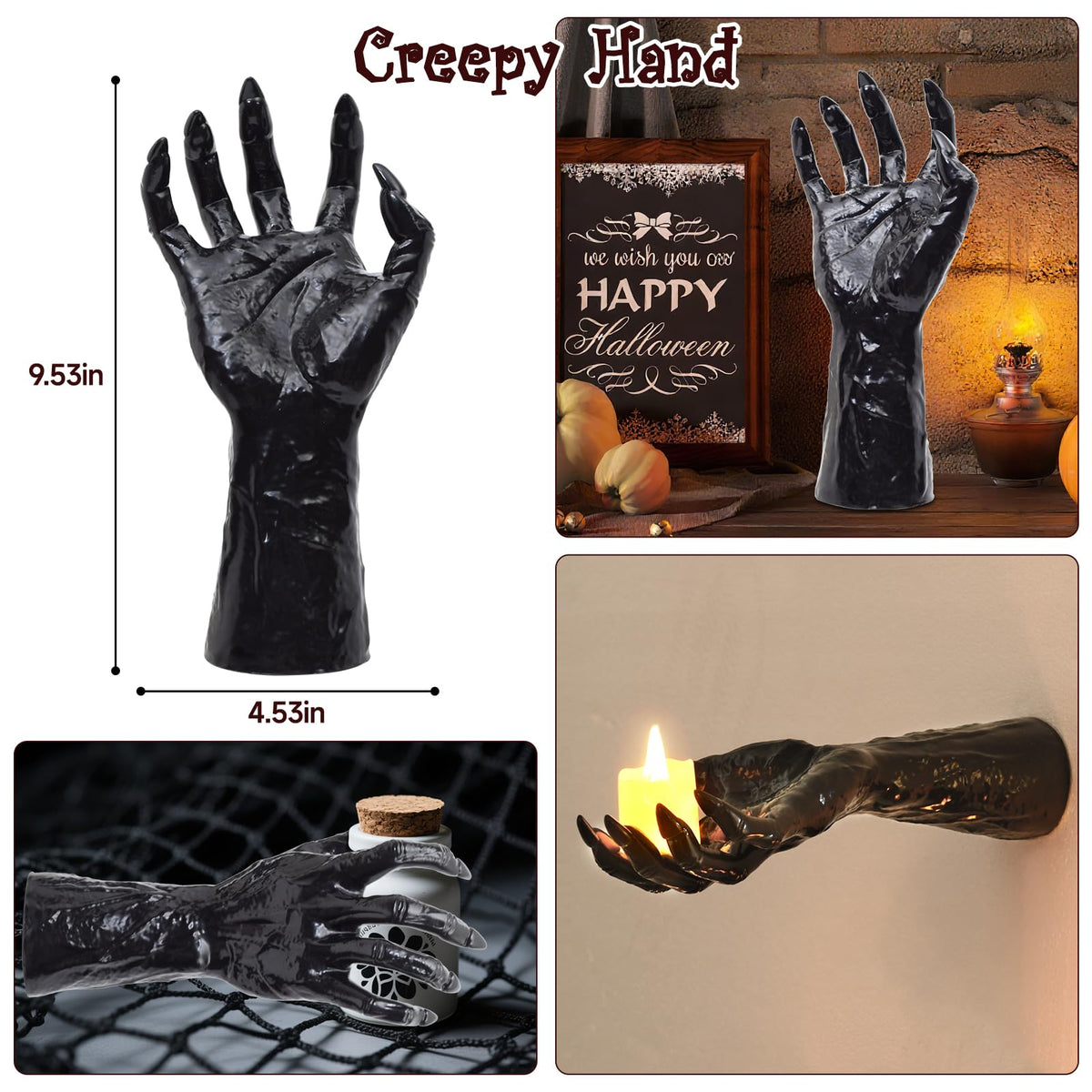 Jiesiity eco-friendly resin hands ready for indoor or sheltered outdoor use