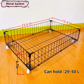Jifader open-design under-bed storage showing roomy compartments