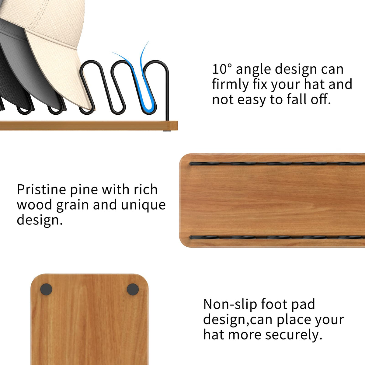 JigJag compatible with flat caps, trucker caps, and more.