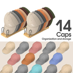 JigJag table top hat rack suits closets, dressers and entryways for quick access