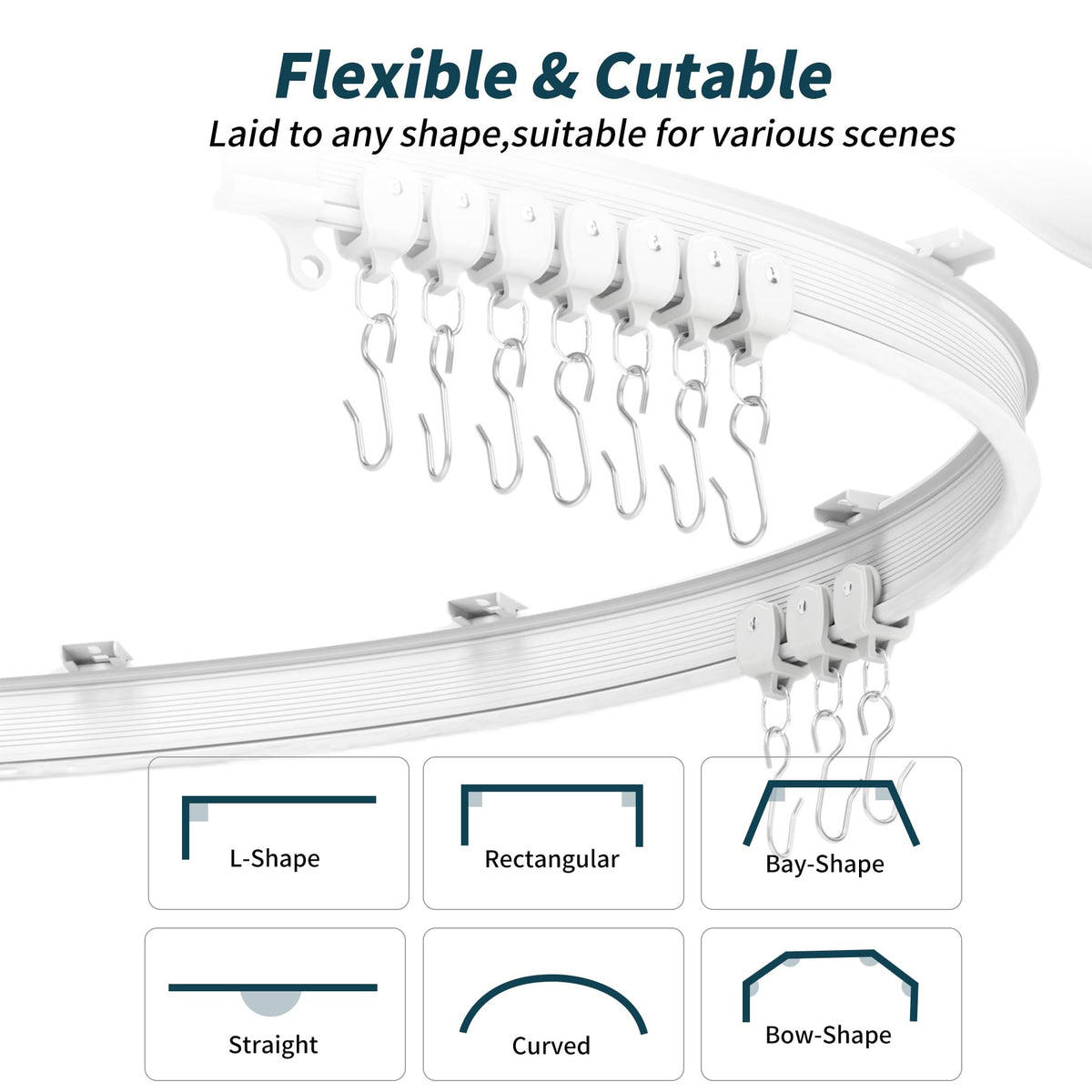 JIHXYER ceiling brackets pack enables secure ceiling installation.