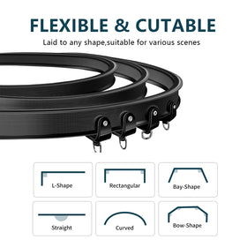 JIHXYER track rollers close-up reveals smooth, quiet curtain movement.