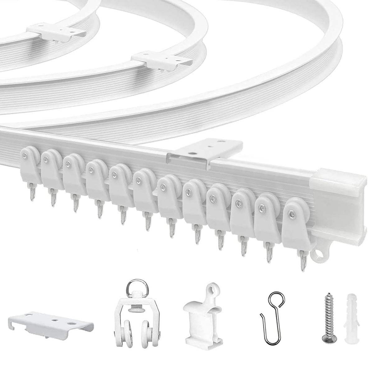 JIHXYER curtain track 16-4ft package contents enable quick setup.
