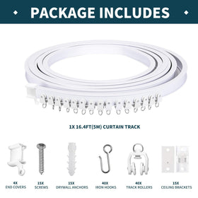 JIHXYER flexible curtain track bendable shape enables custom layouts.
