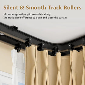 JIHXYER multi-use curtain track suitable for shower, RV, or room divider.