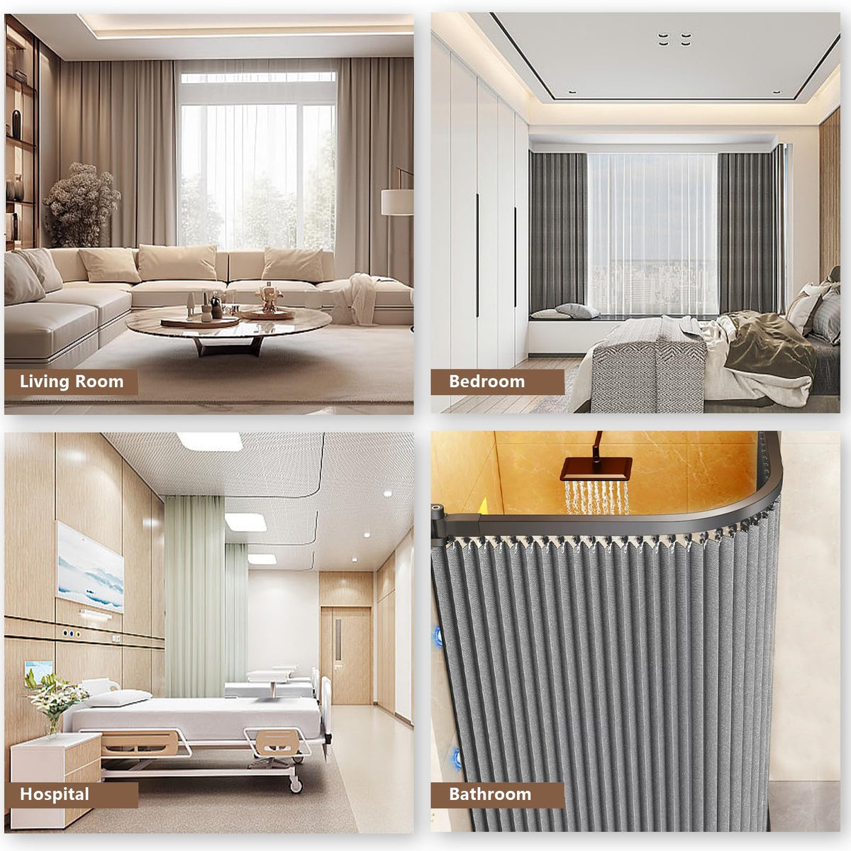 JIHXYER ceiling-mounted system adapts to home, office, or hotel settings.