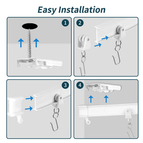 JIHXYER smooth rollers curtain system glide quietly during use.