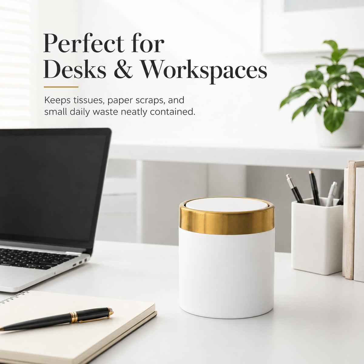 Black version option for bold desk look with white body