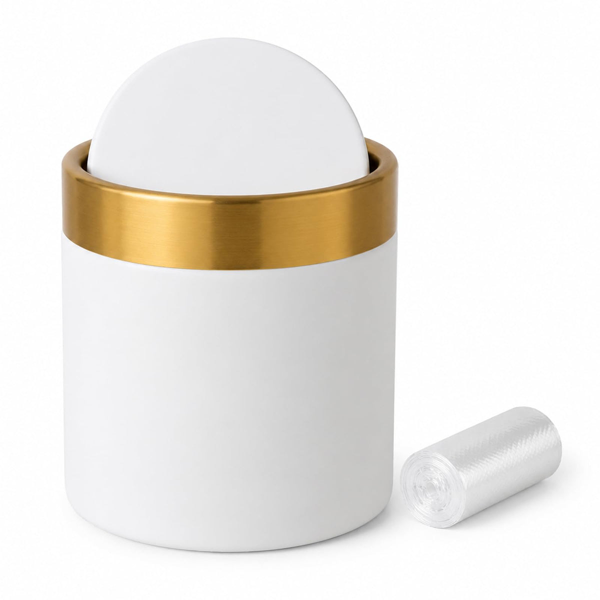 JILLICK mini trash can with lid on a desk keeps waste contained and tidy