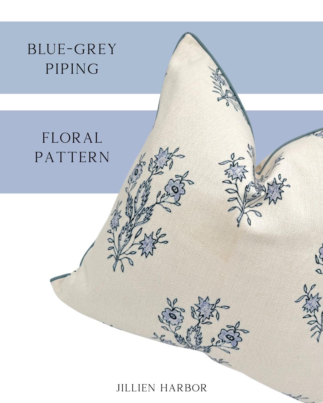 Concealed zipper on Jillien Harbor The Mary pillow cover for a clean finish