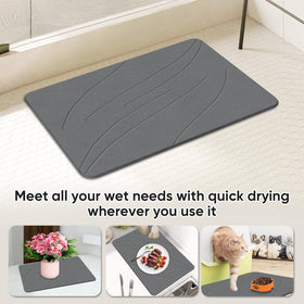 Jiloma Stone Bath Mat easy-clean surface with rinse-and-wipe maintenance.