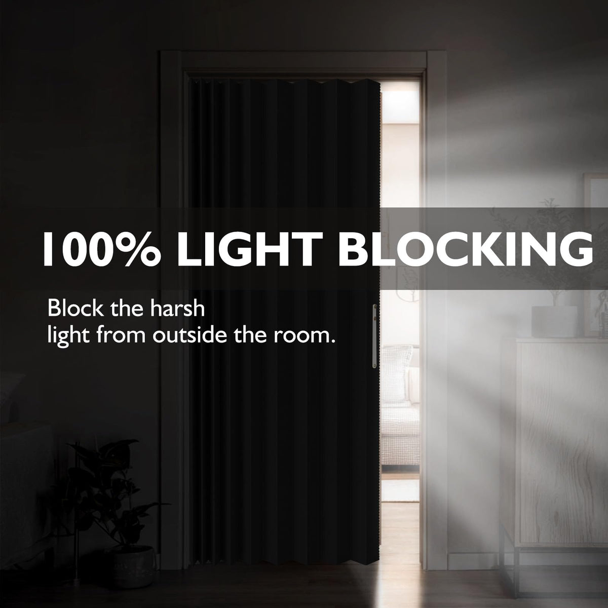 Jilron accordian door curtain silent-rollers provide smooth, quiet sliding.