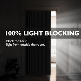 Jilron accordian door curtain silent-rollers provide smooth, quiet sliding.