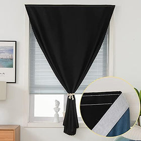 JILRON curtain tape installation demonstrates adhesive mounting without rods
