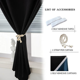 JILRON bedroom ambience with curtains creating a restful dark atmosphere