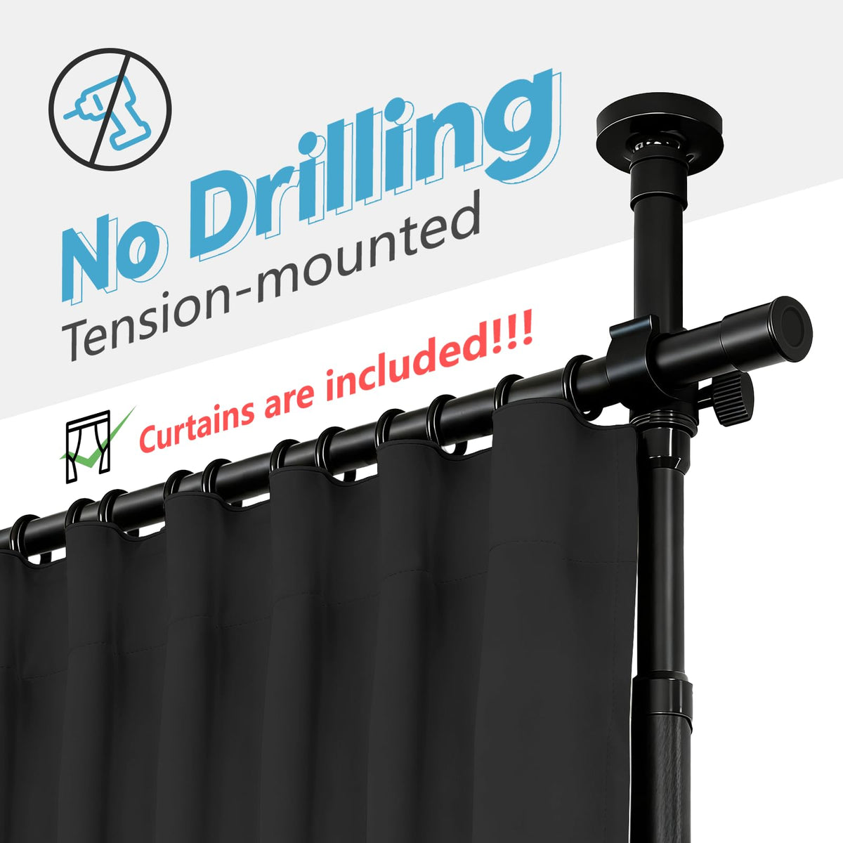 JILRON adjustable brackets demonstrate tool-free installation across 35–100 inches.