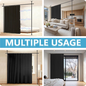 JILRON divider set in an office nook showcases flexible zoning in a small space.